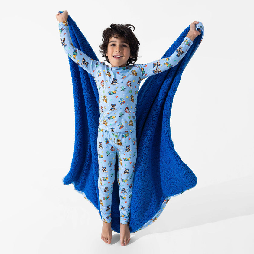 PAW Patrol: Varsity Blue Bamboo Sherpa Blanket