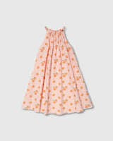 Tie Neck Dress in Clementine