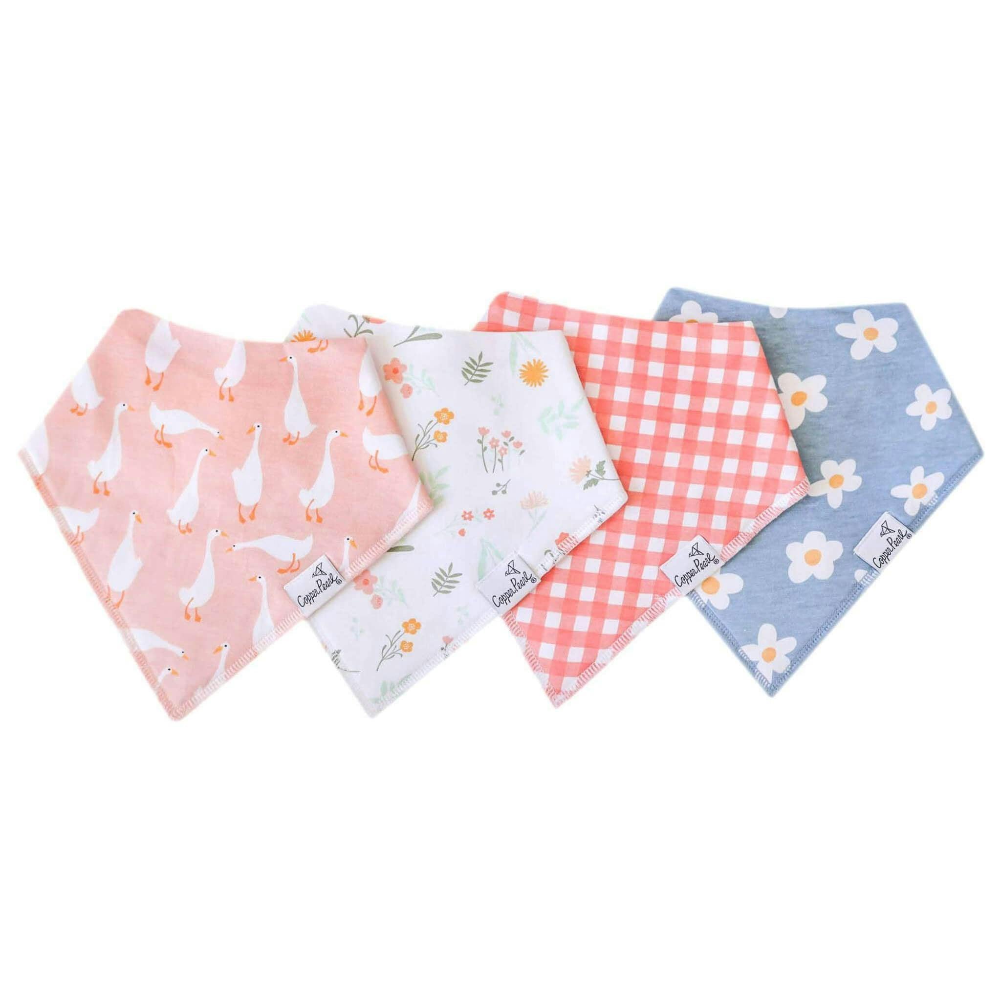 4 Pack Baby Bandana Bibs - Goosie