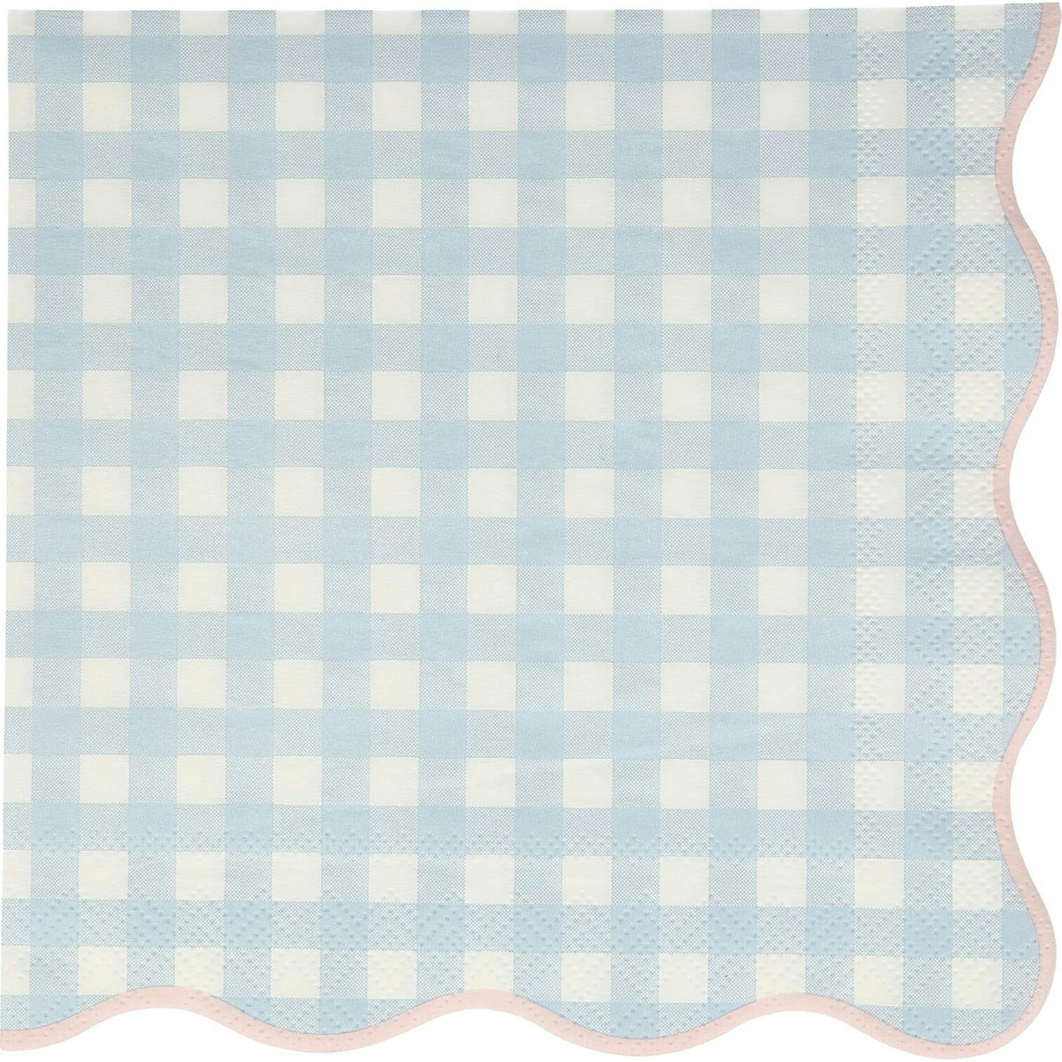 Set of 12 Gingham Large Napkins