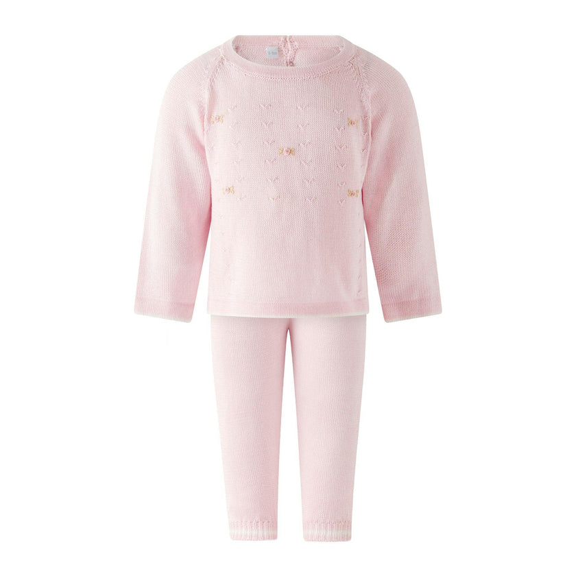 Pima Crochet Rose Knit Set
