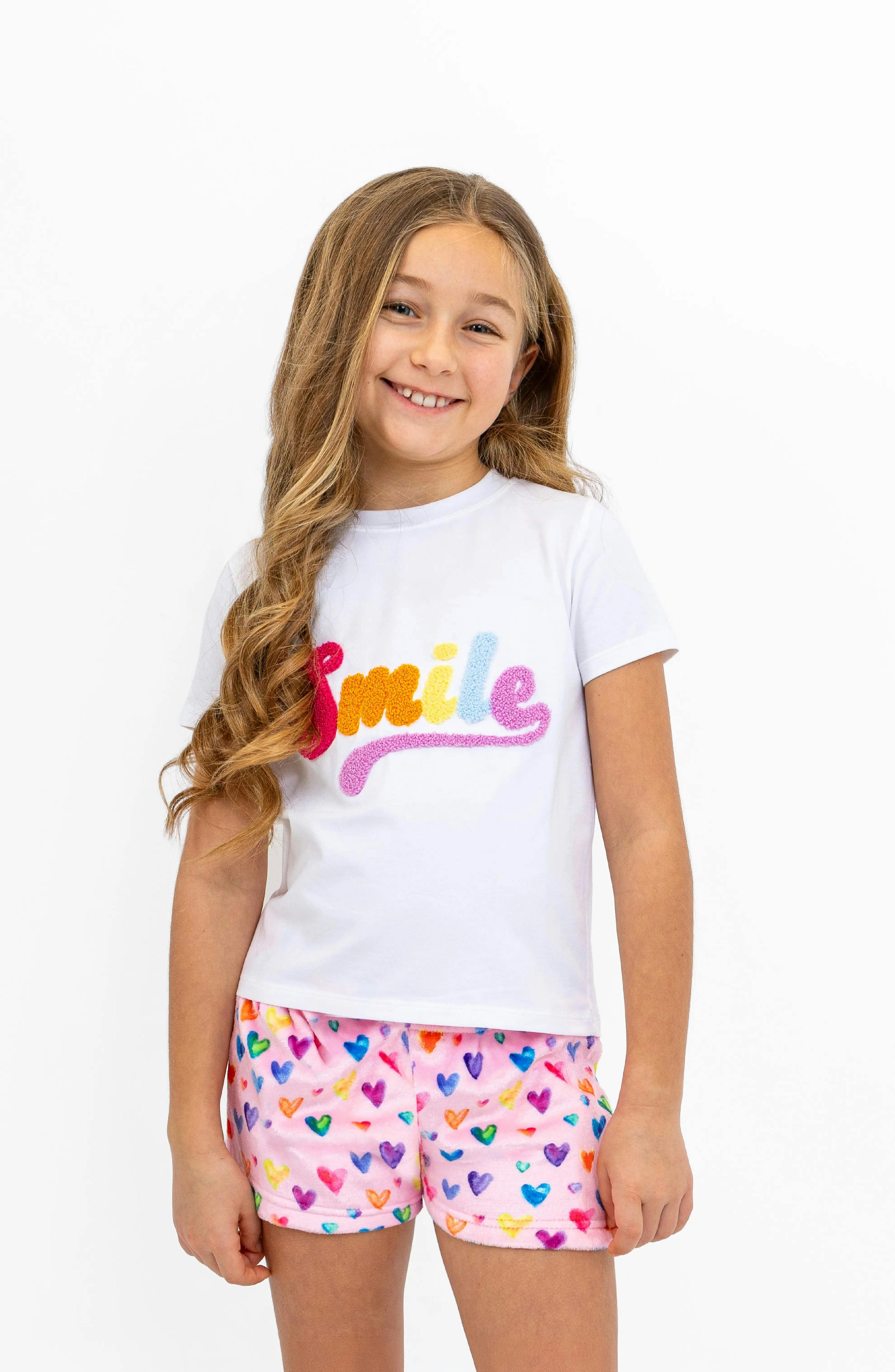 Cheerful Hearts Plush Shorts