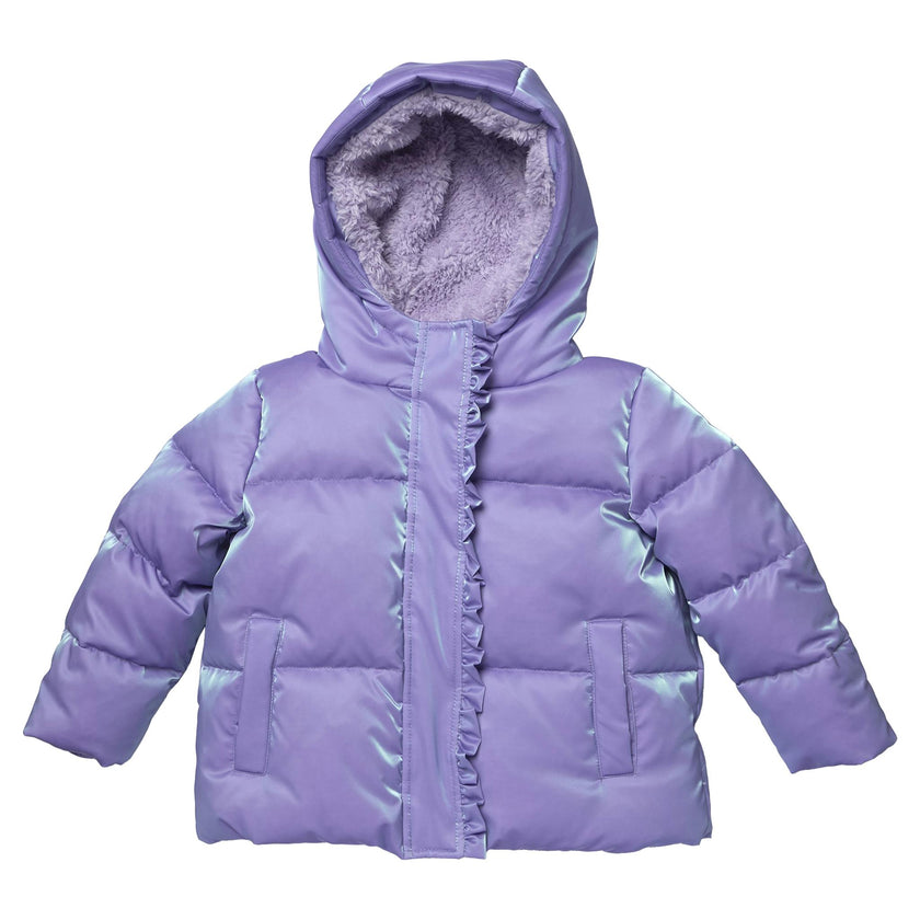 Girls Ruffle Pete Puffer - Lavender