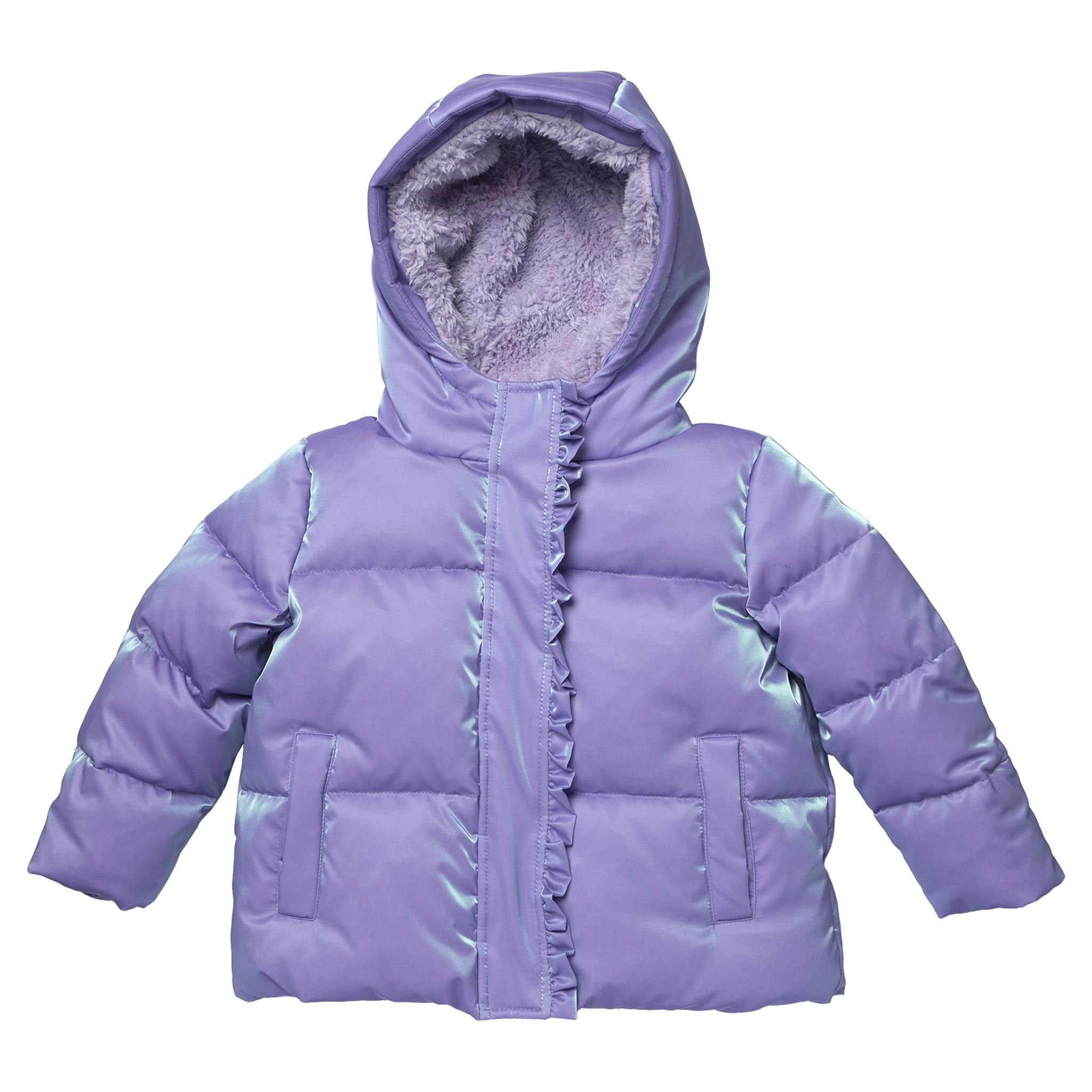 Girls Ruffle Pete Puffer - Lavender