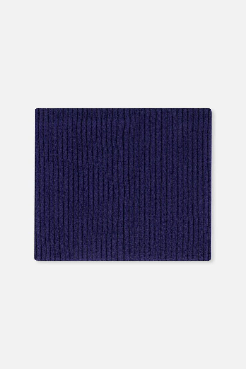 Ribbed Knit Neckwarmer Navy Blue