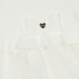 White Heart Plumeti Chiffon Dress