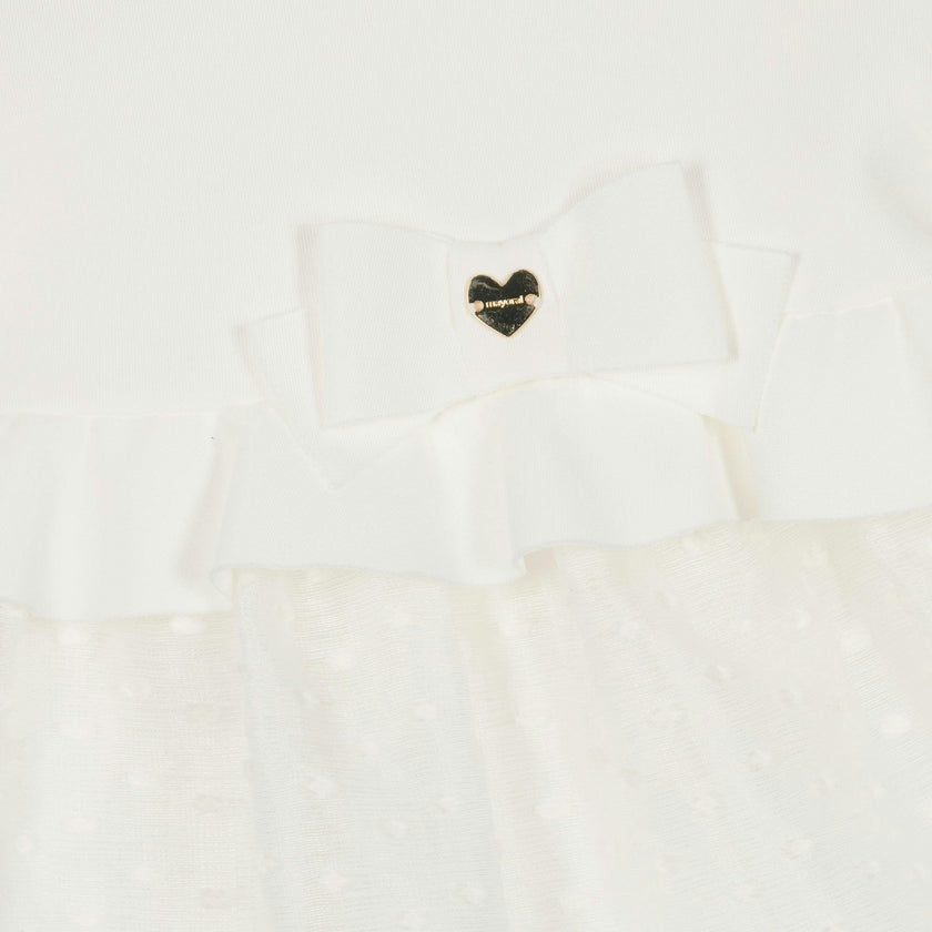 White Heart Plumeti Chiffon Dress