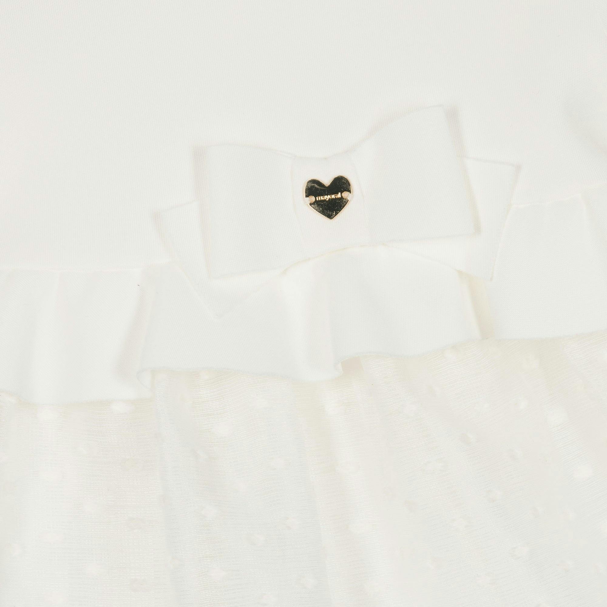 White Heart Plumeti Chiffon Dress
