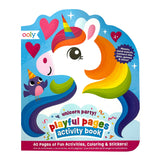 Playful Pages Activity Book - Games Coloring Stickers - Unicorn Party!