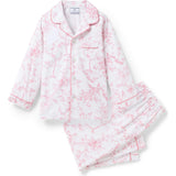Kid's Twill Pajama Set in Pink Timeless Toile