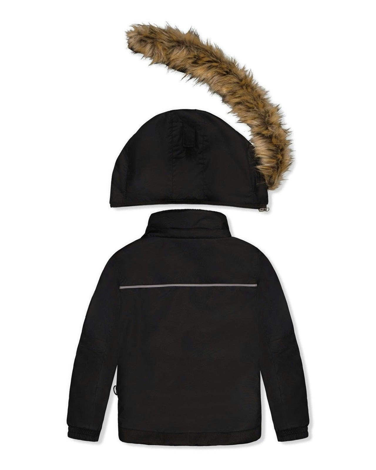 Two Piece Play Snowsuit Black And Beige