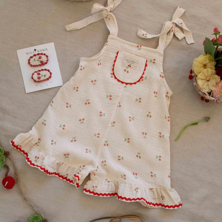 Isola Romper in Cherry