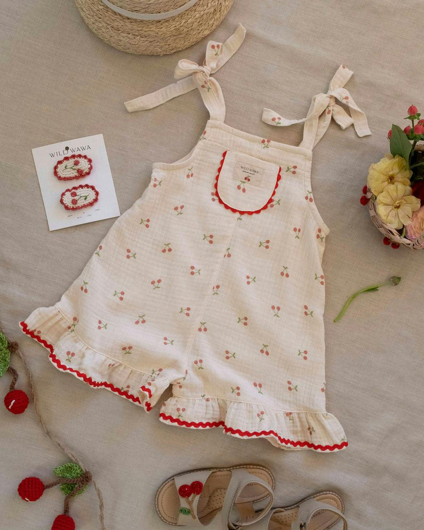 Isola Romper in Cherry