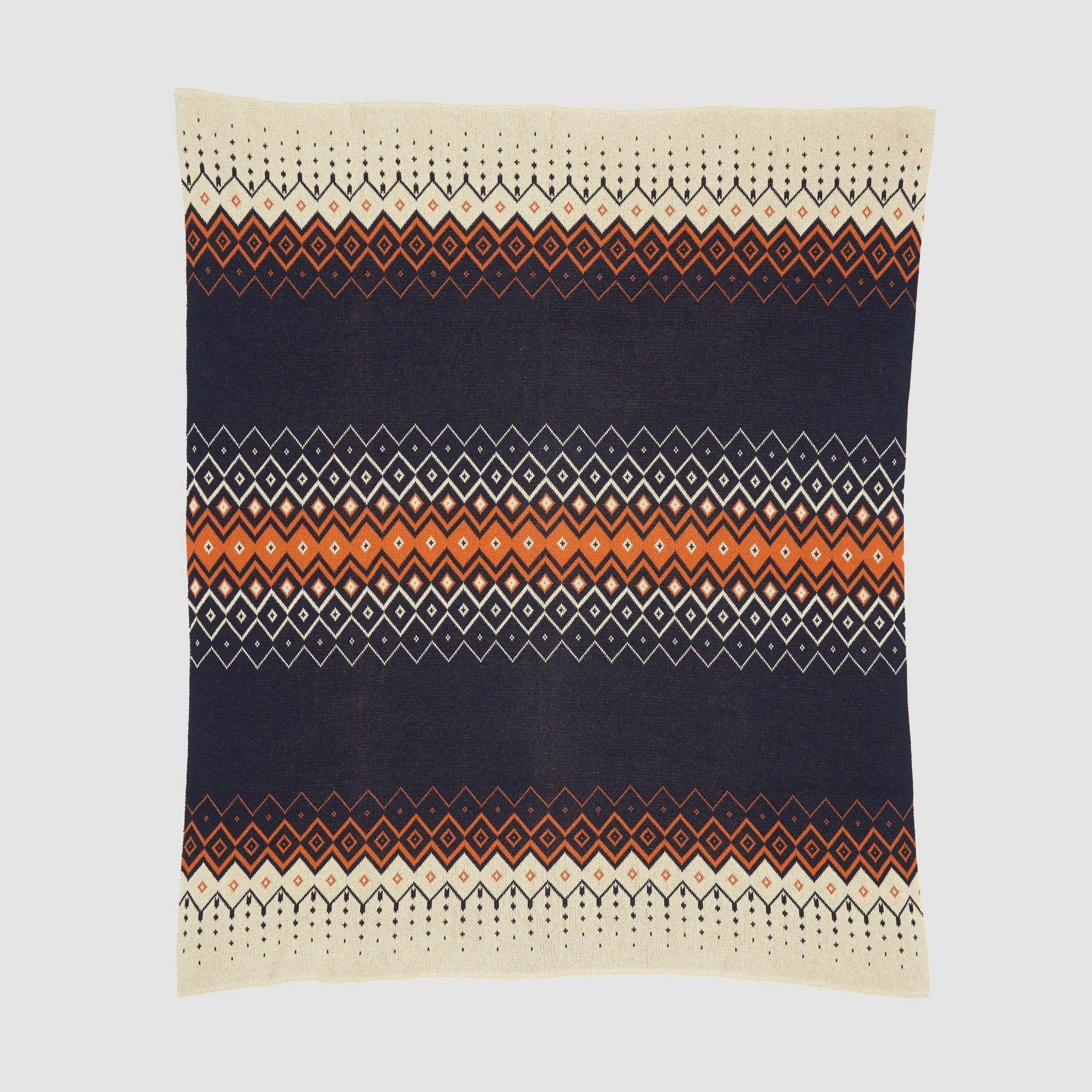 Cotton Sustainable Knit Throw Blanket | Vintage Icelandic