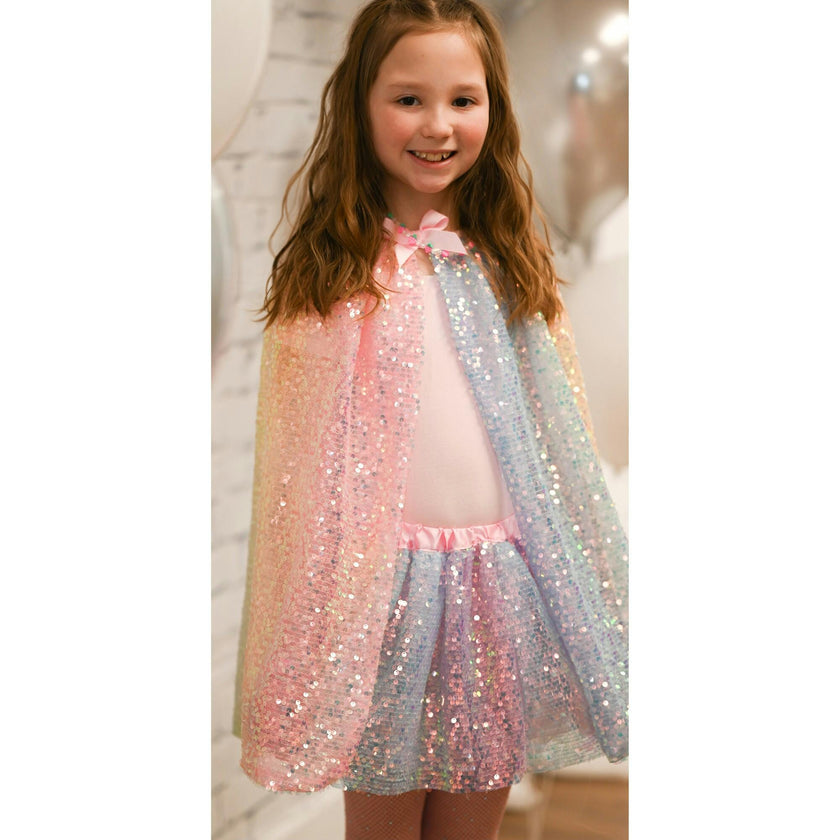 Sequins Skirt with Satin Waistband