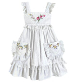4T Heirloom Handkerchief Dress - Pink Tulips & Daisies