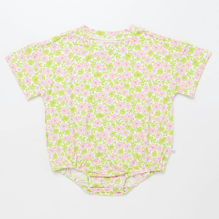Pink and Green Floral T-Shirt Bubble