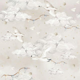 Magic Swans Beige Wallpaper