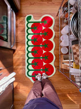 Irregular Tomato Runner Rug by Johann Banta
