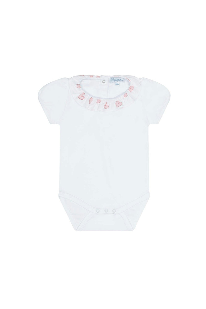Pink Heart Print Onesie Set