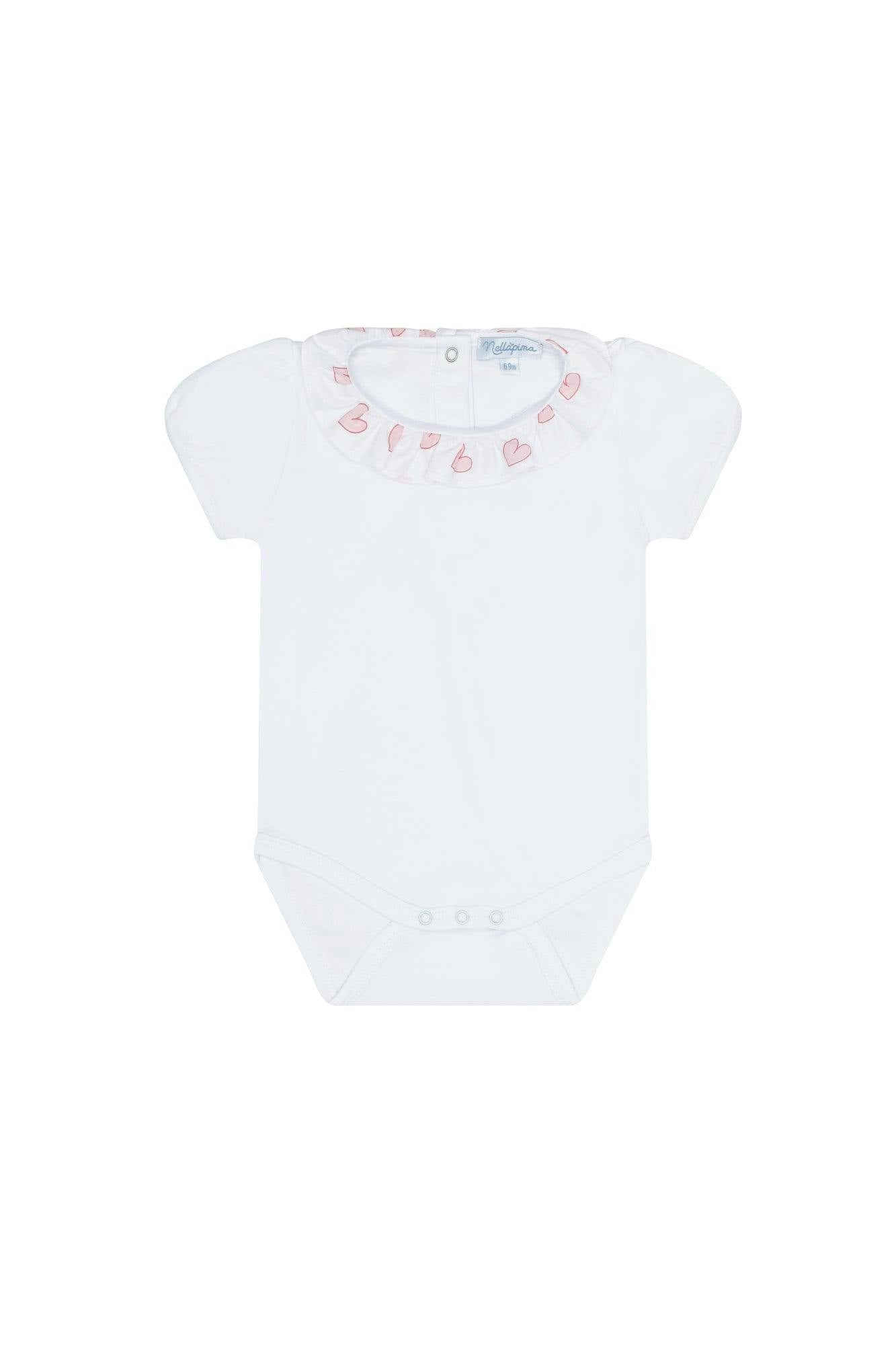 Pink Heart Print Onesie Set