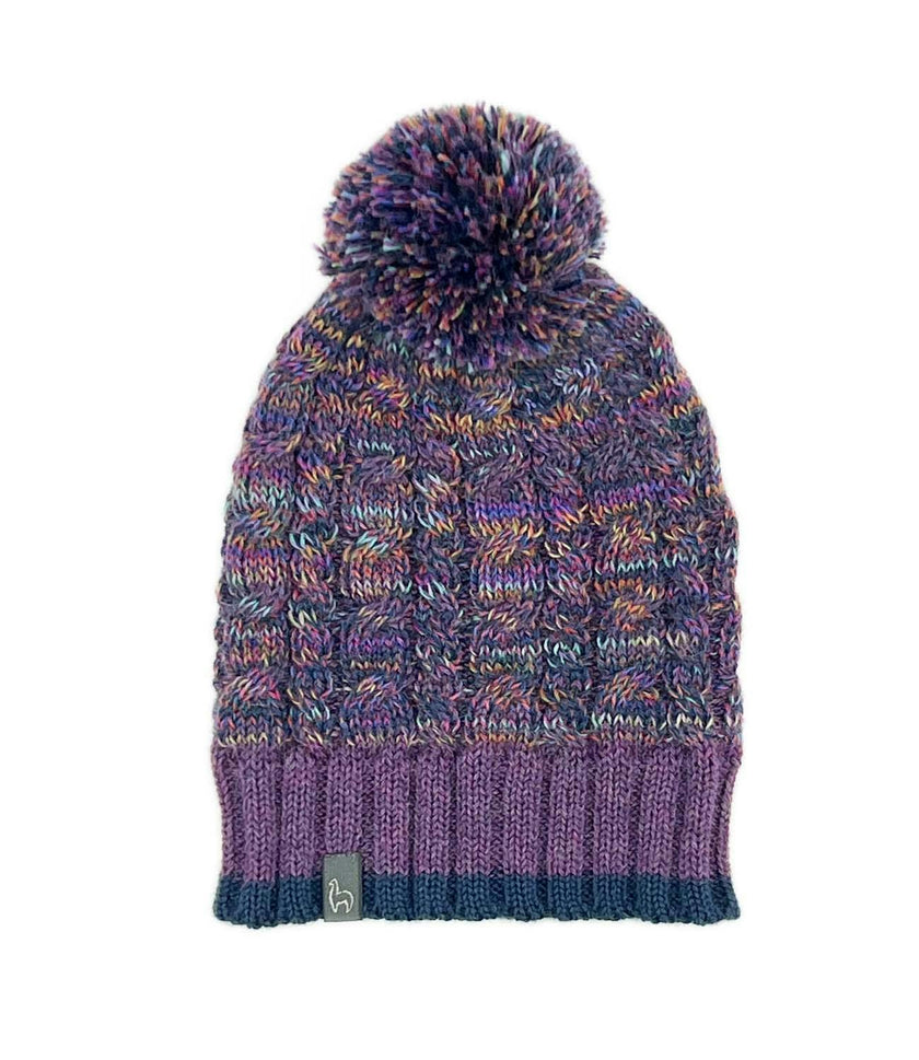 Kids Braided Pom Pom Beanie