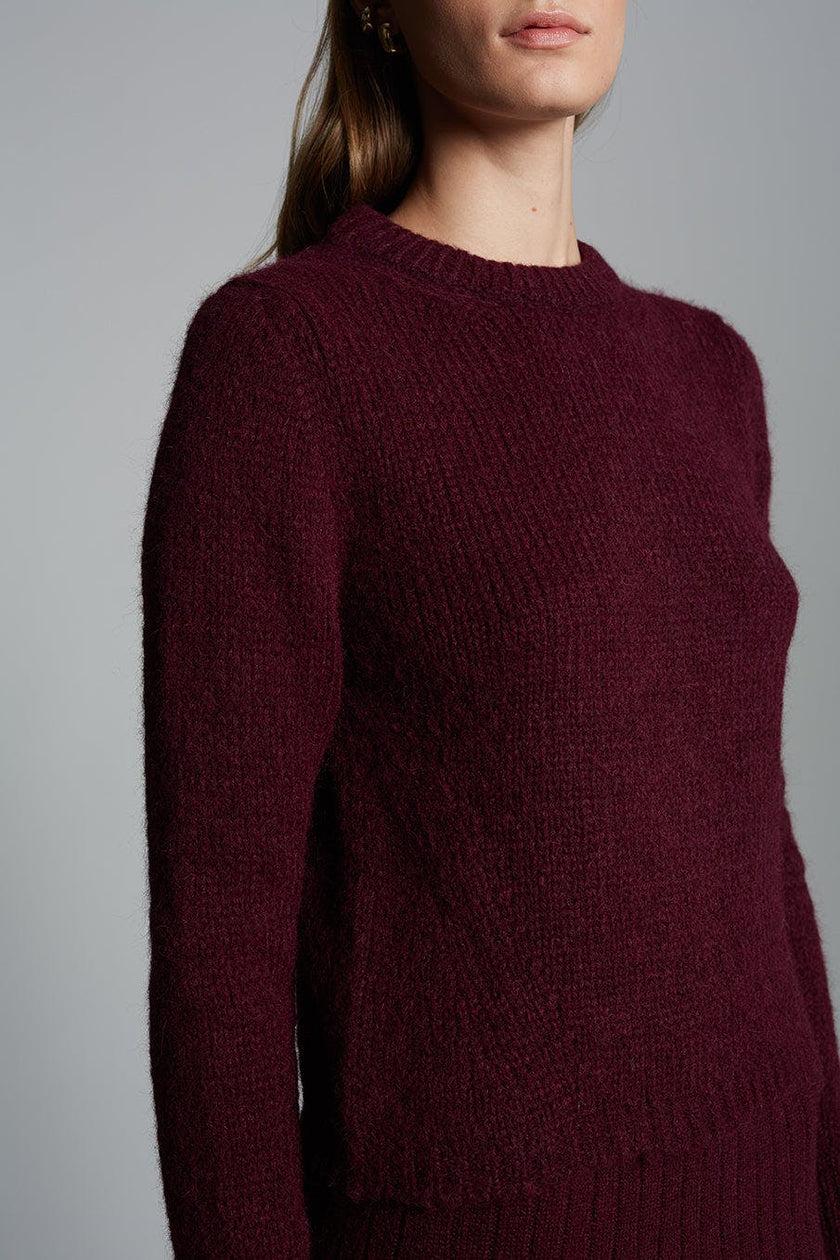 AVA SWEATER | MERLOT