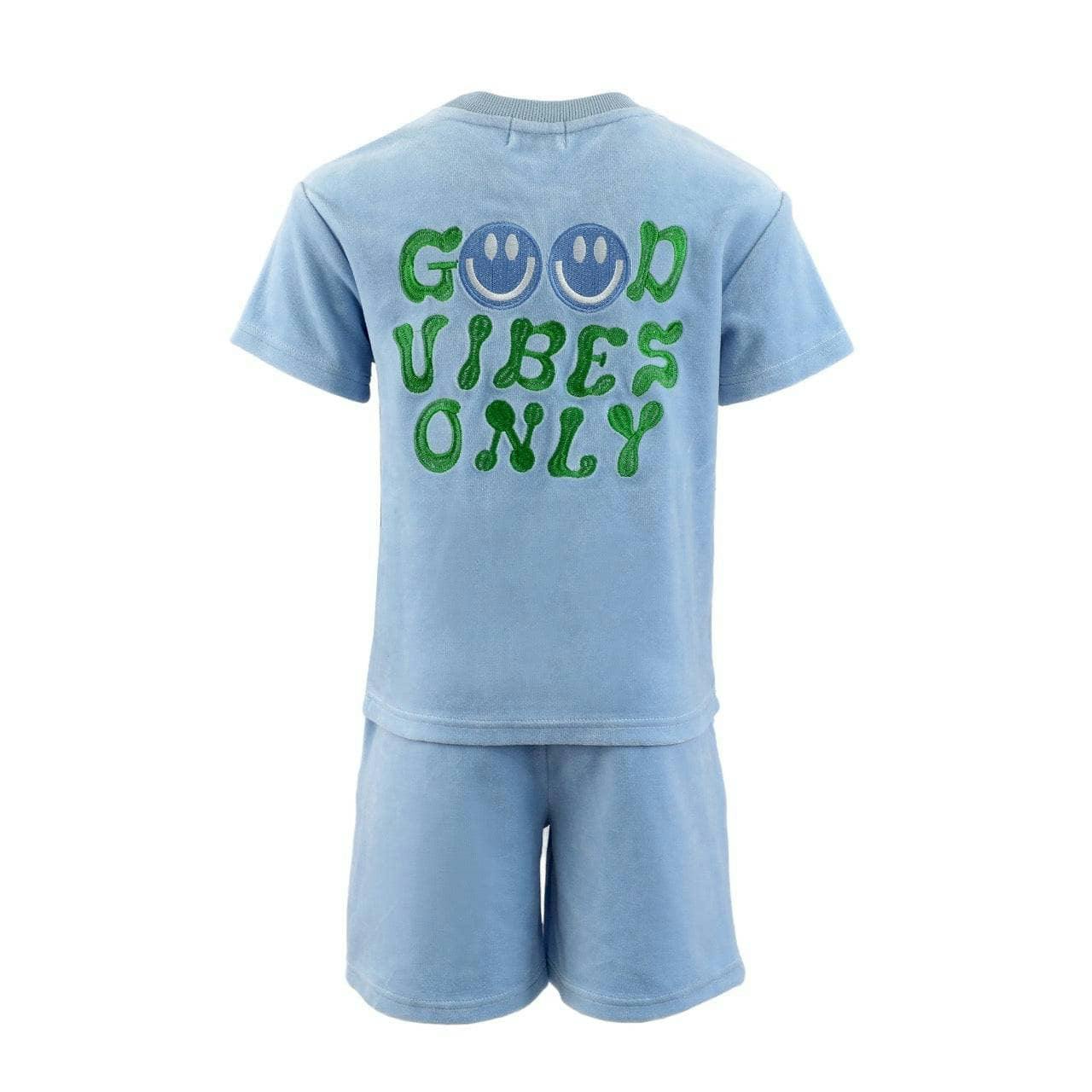Good Vibes Only Velour Short Set