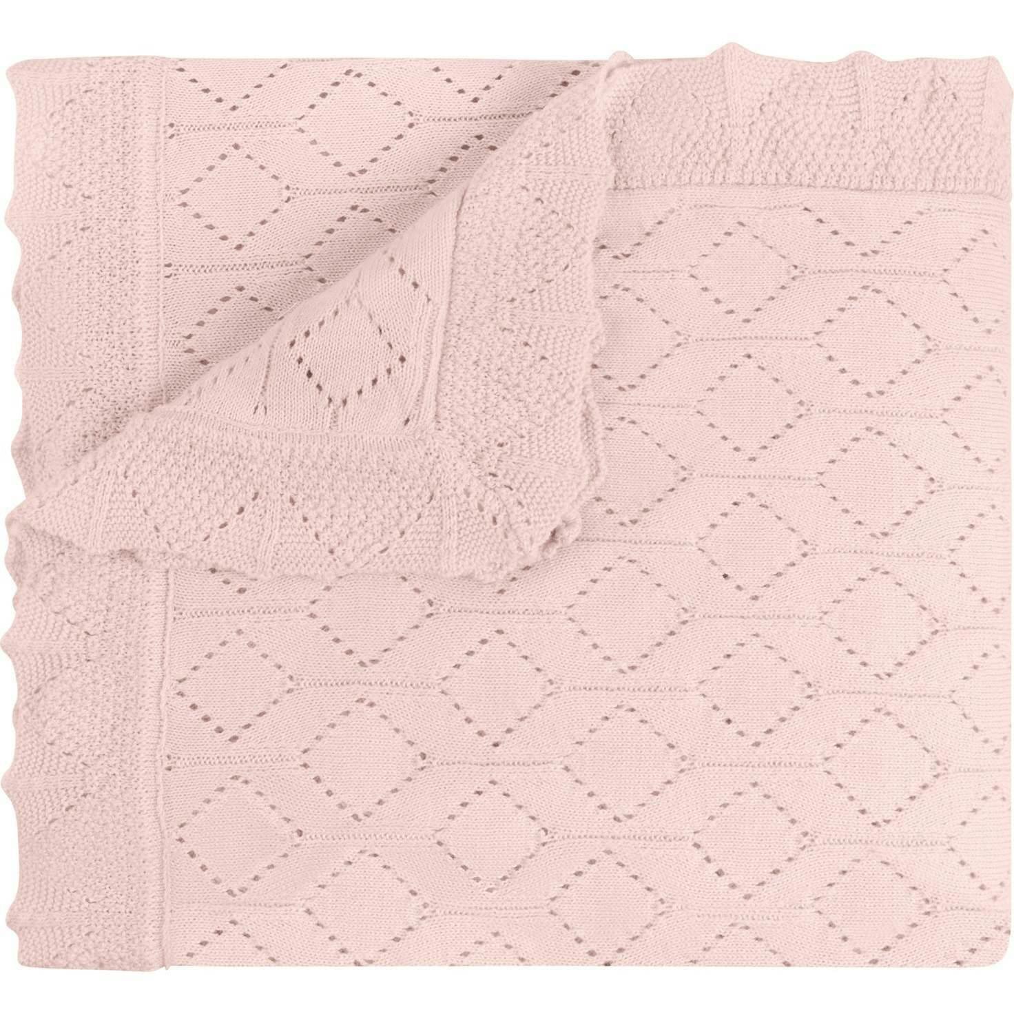 Lux Pointelle Knit Blanket