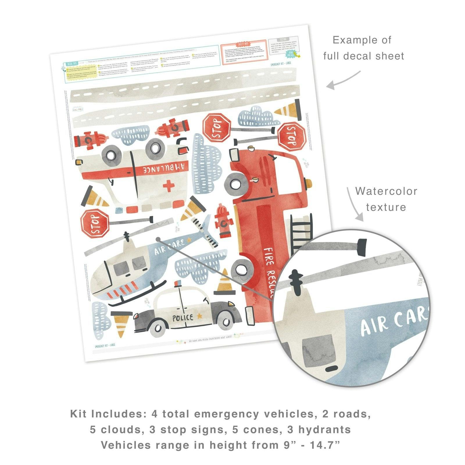 Emergency Kit • Large • Peel-and-Stick Wall Decals