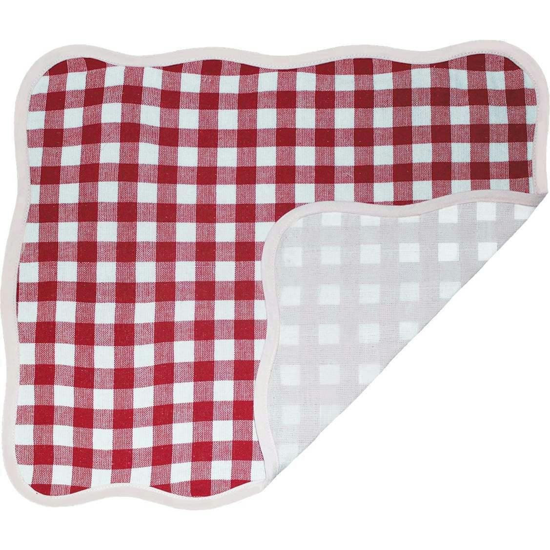 Set of 4 Giardino Reversible Placemats (Rosso/Rosa)