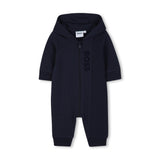 Navy Logo Baby Hooded Onesie