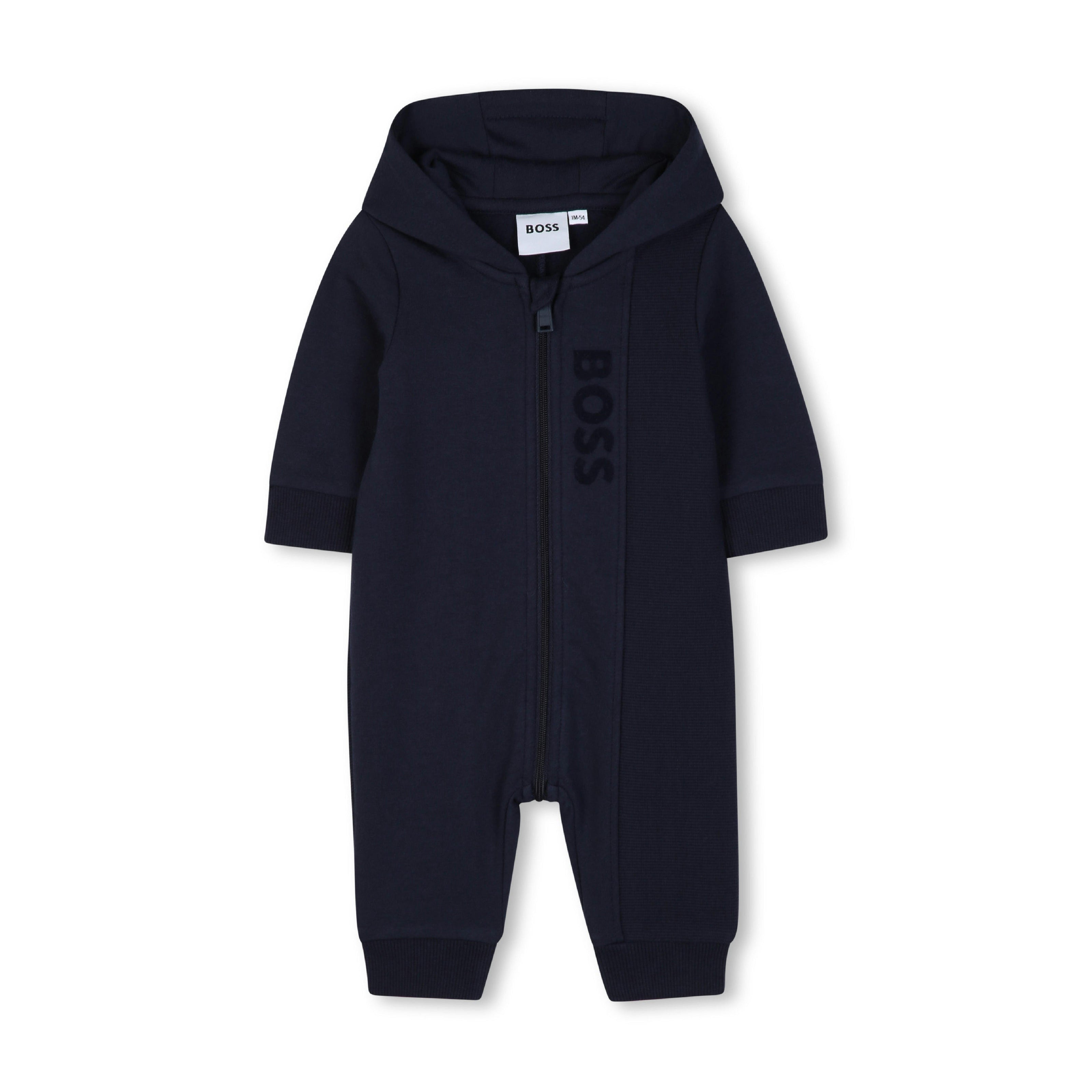 Navy Logo Baby Hooded Onesie