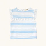 Eyelet Lace Tank in Blue Heart Stripe