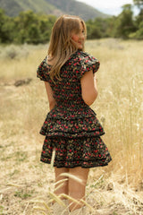Annalise Top in Obsidian Vintage Poppies