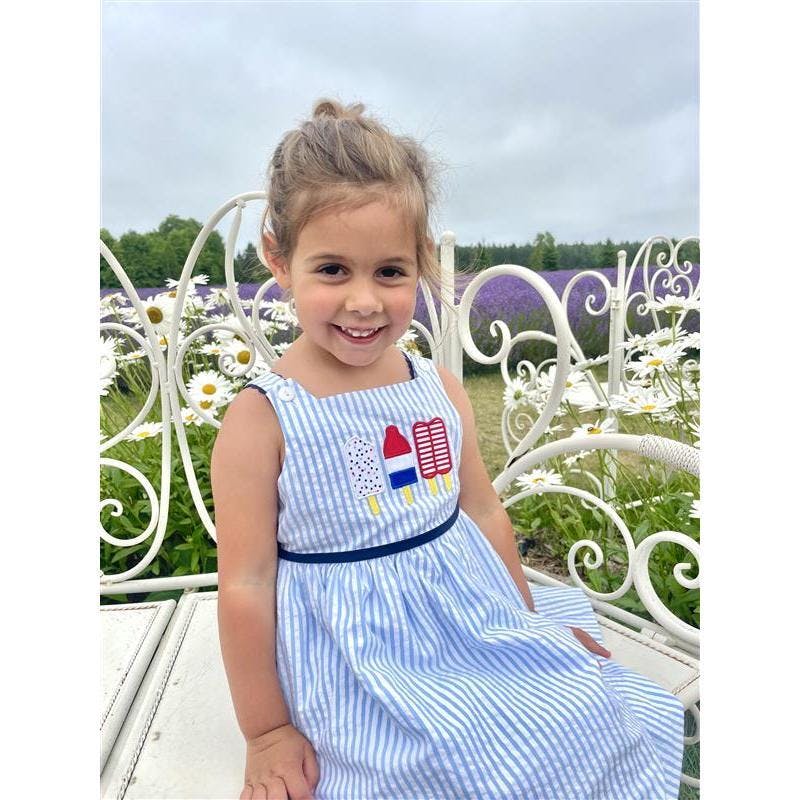 Seersucker Dress With Popsicles