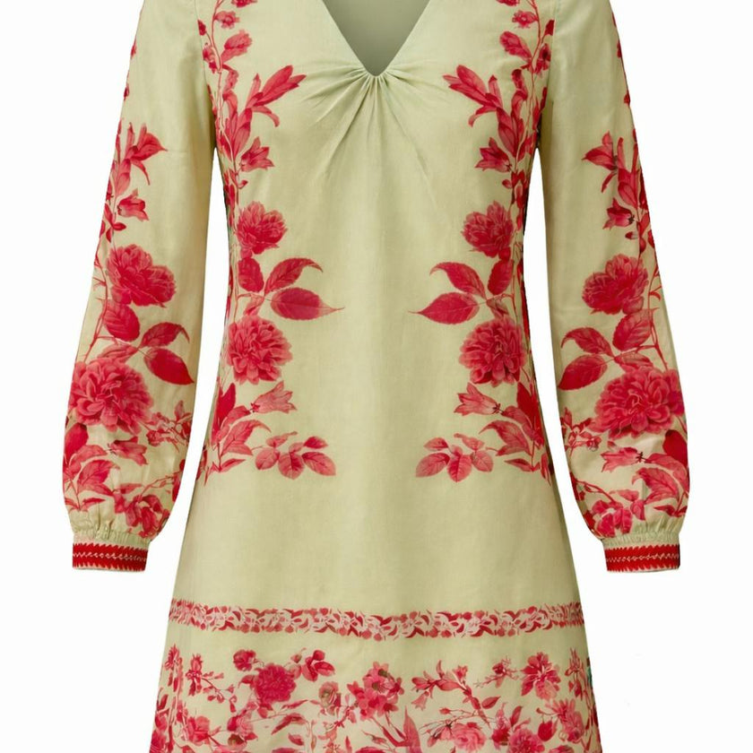 Danae Coral Petal Floral Mini Dress