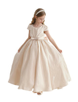 Champagne Bow Long Brea Dress