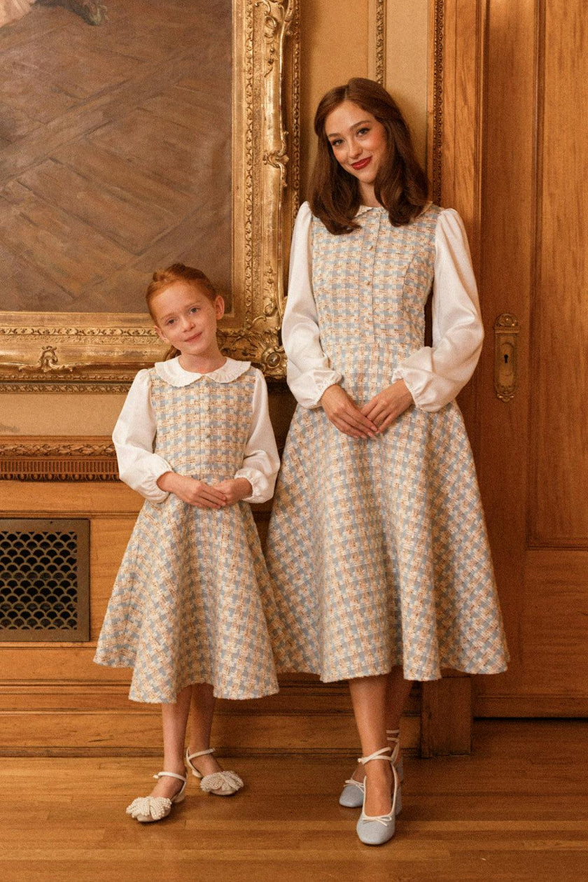 Mini Saoirse Dress in Glacier Tweed