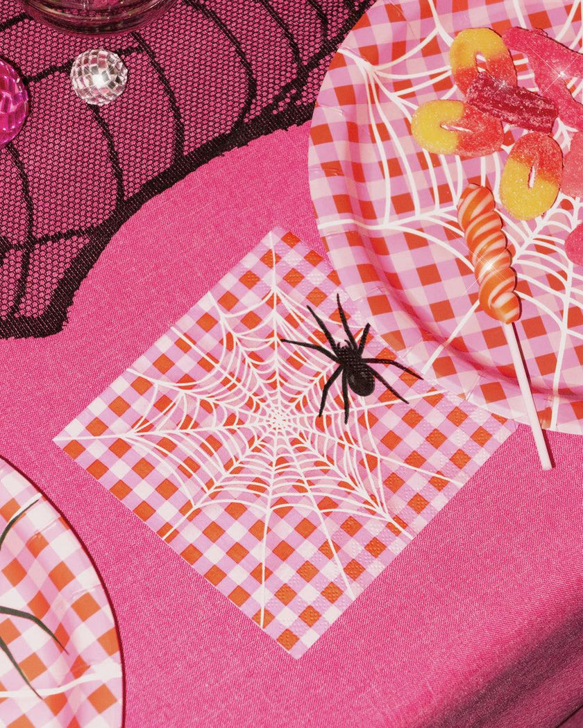 Pink Halloween Napkins - 25 cocktail napkins