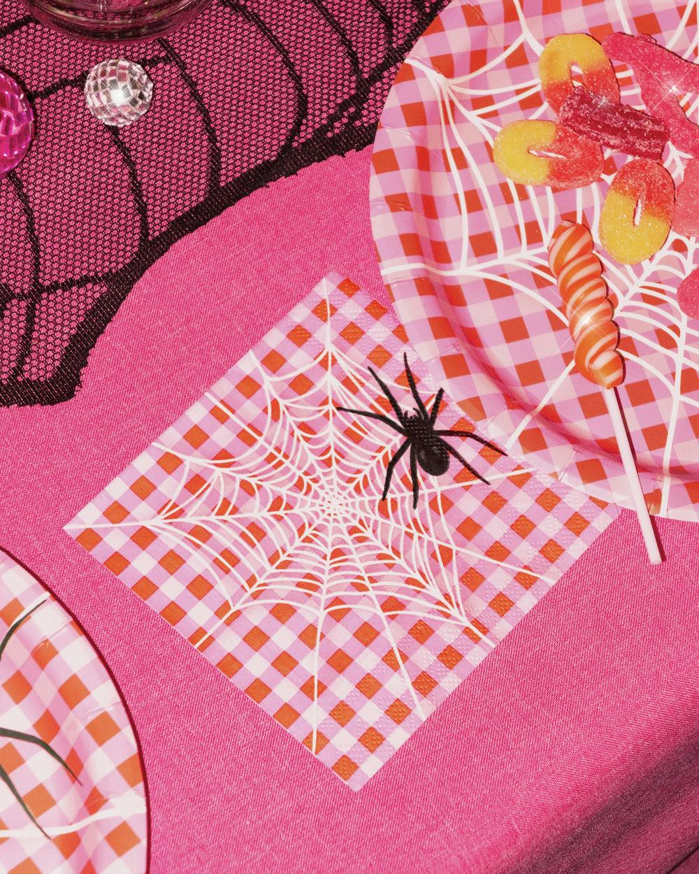 Pink Halloween Napkins - 25 cocktail napkins