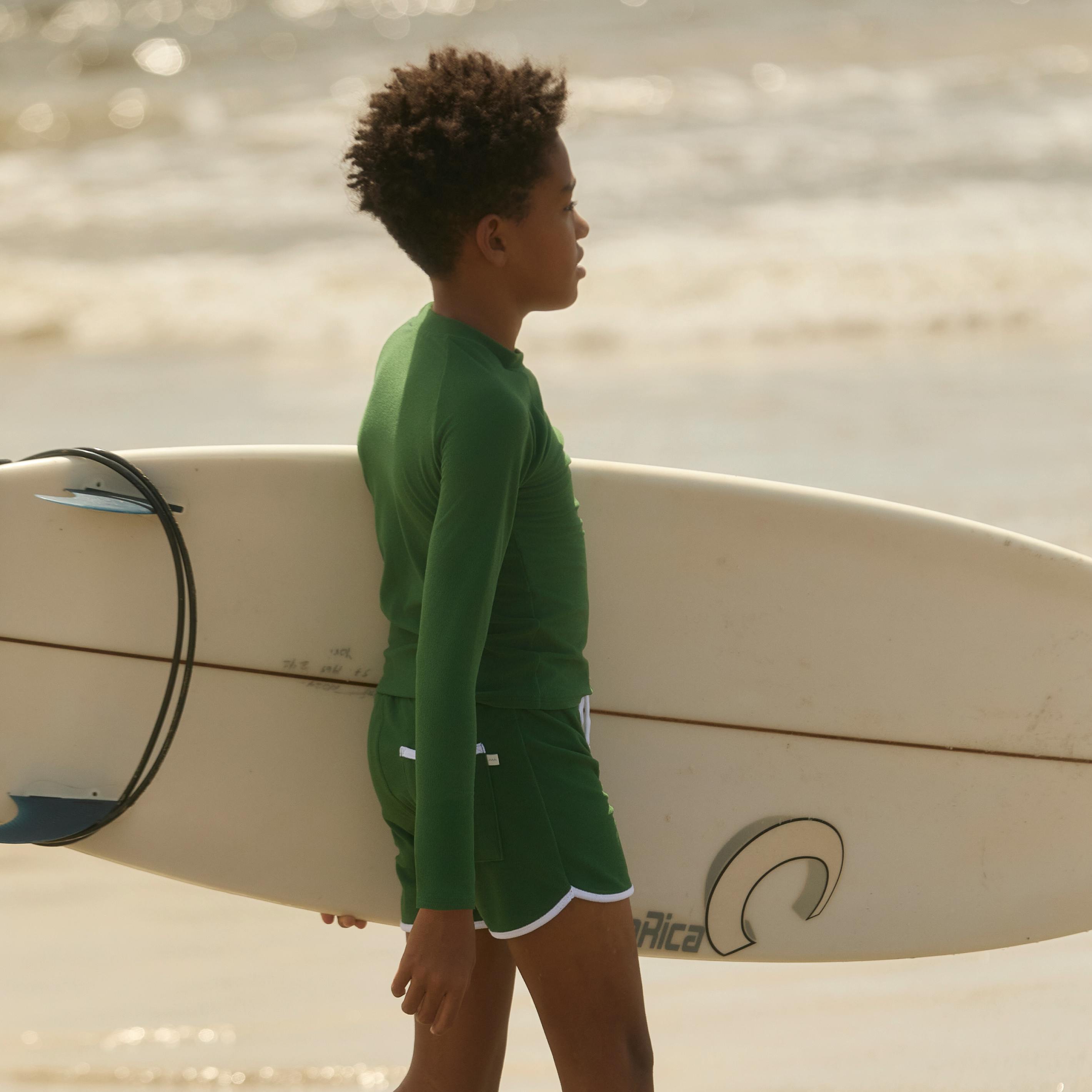 boys palma green terry boardie