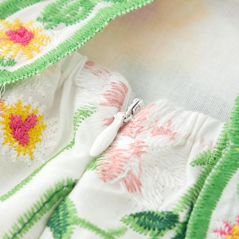 Kaylee Cotton Embroidered Maxi Dress