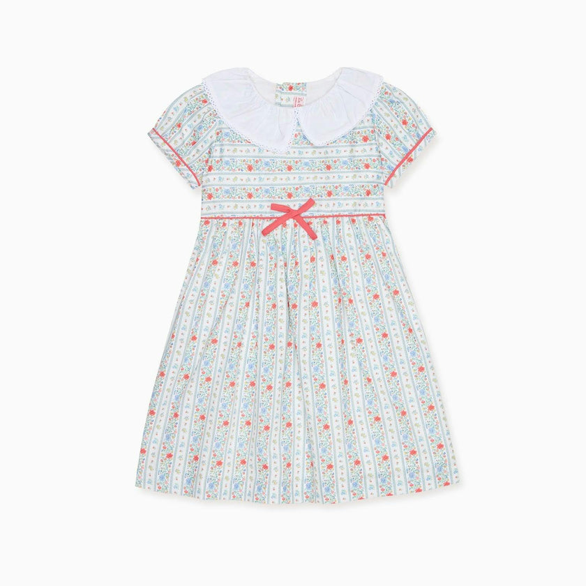 Ivory Rose Stripe Lana Girl Dress