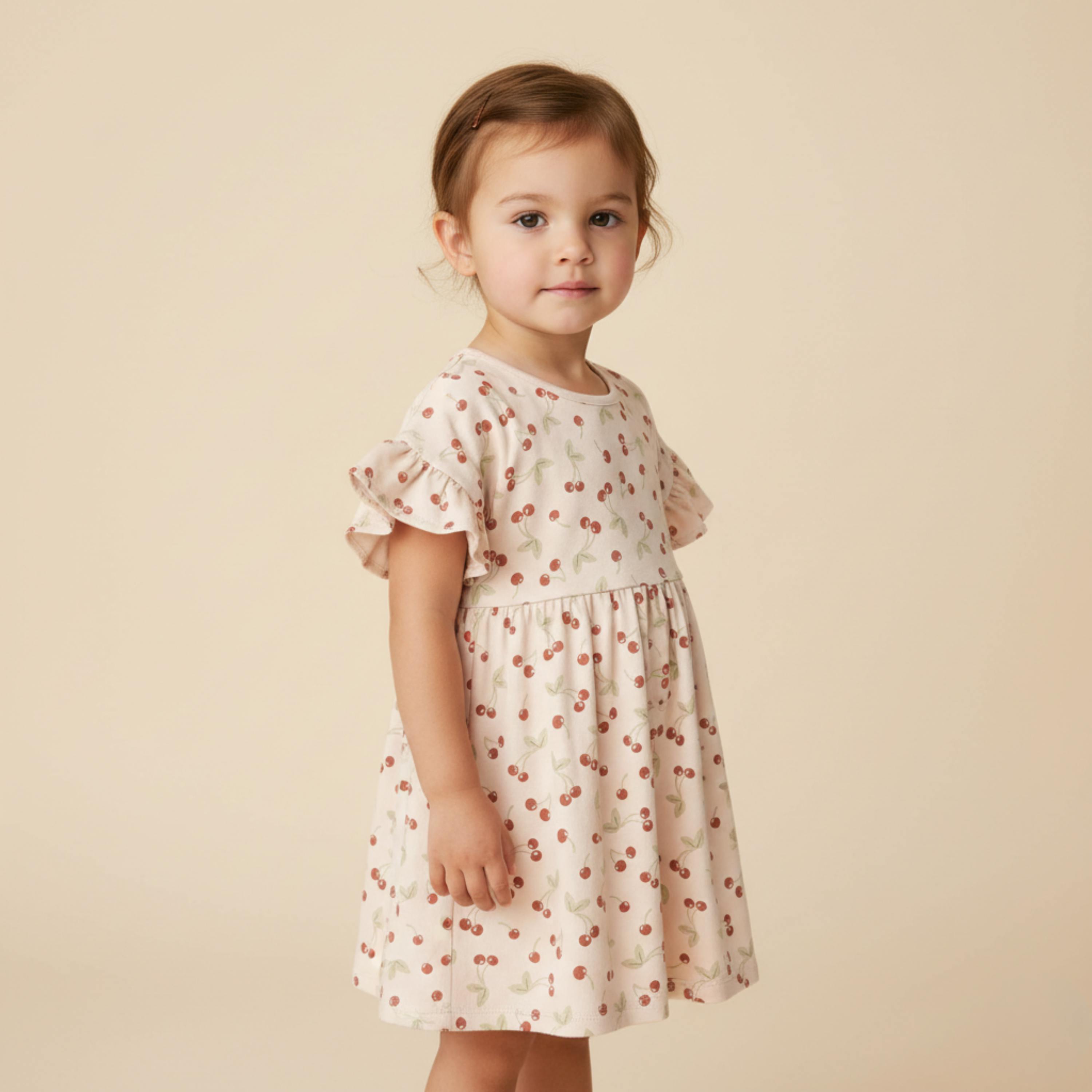 Organic Dolman Sleeve Dress - Cherry