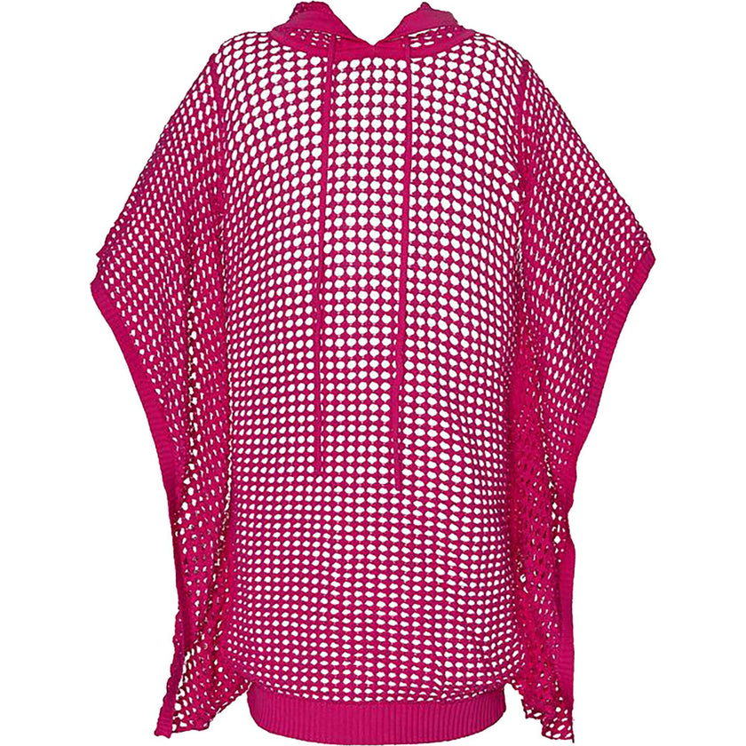 Reagan Textured Airy Fit Cover-Up Poncho, Pink