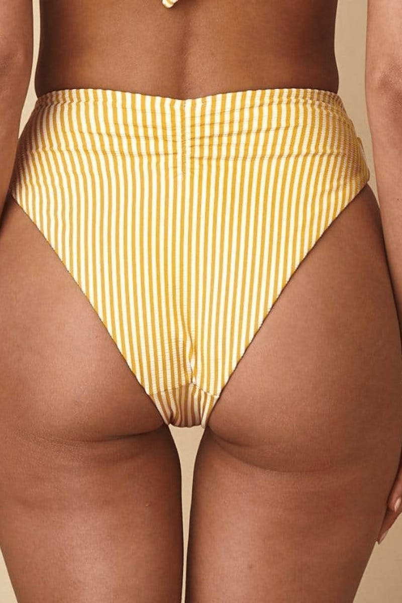 Women's Canary Stripe Paula Tie-Up Bikini Bottom