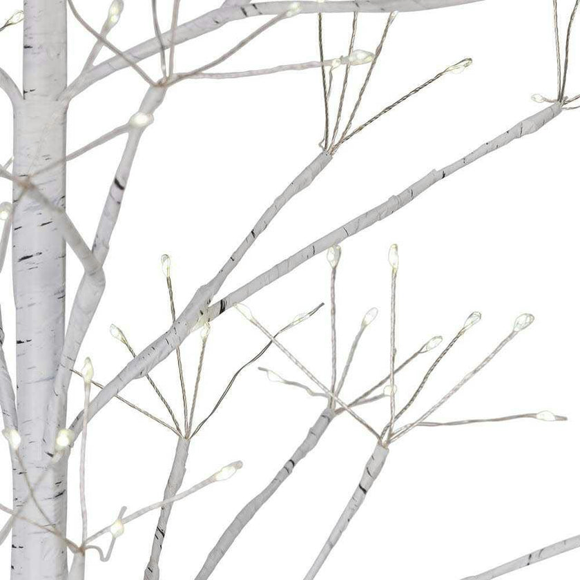 3-Foot White Birch Tree with Warm White LED 8 Function Lights