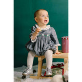 Heidi Grey Long Sleeve Smocked Bubble