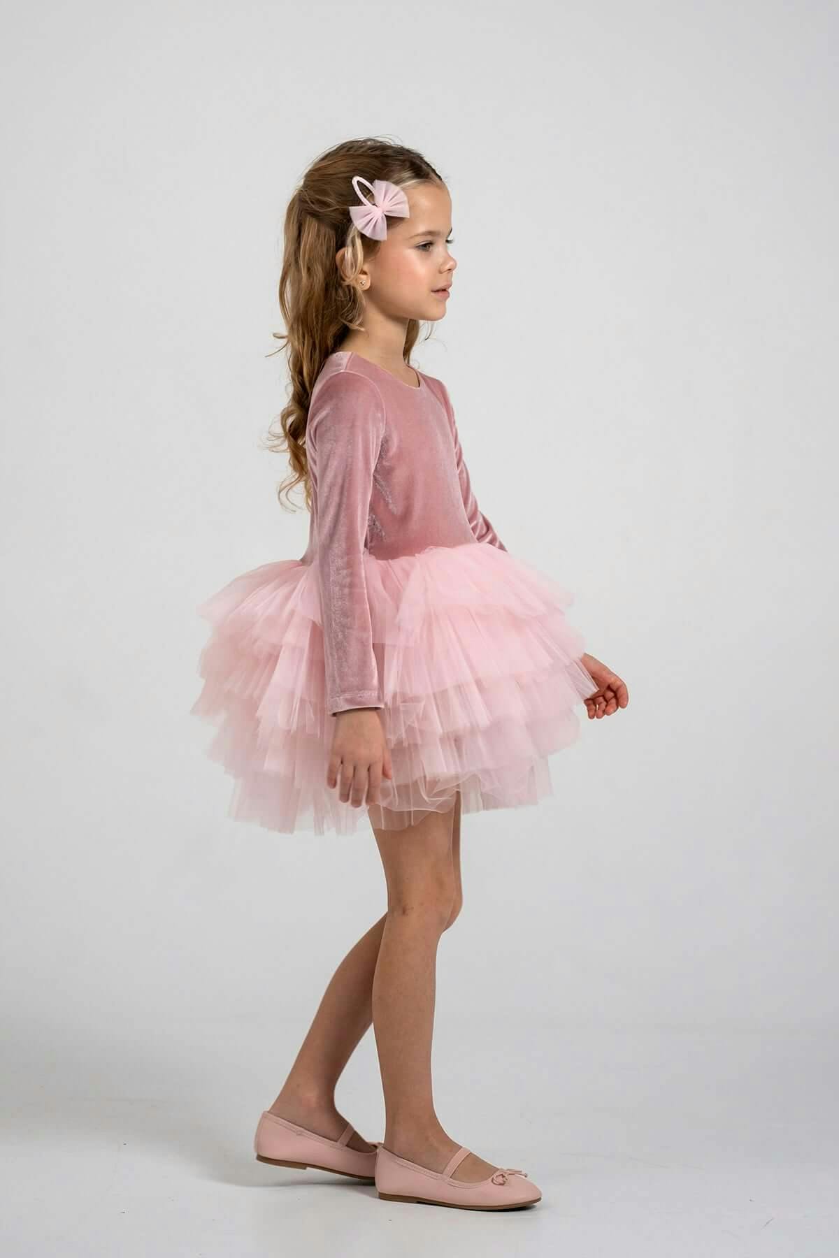 Pink Velvet Tutu Dress